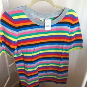 NWT Colorful Striped JCrew Sweater Size Small